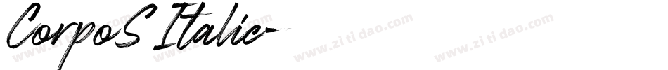 CorpoS Italic字体转换